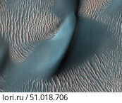 Two classes of aeolian bedforms within Proctor Crater on Mars. Стоковое фото, фотограф Stocktrek Images, Inc. / ТАСС / Фотобанк Лори