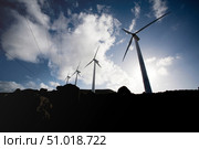 Wind turbines at the Ascension Auxiliary Airfield. Стоковое фото, фотограф Stocktrek Images, Inc. / ТАСС / Фотобанк Лори
