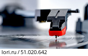 Vinyl record player macro photography. Стоковое фото, фотограф Igor Skripachev / Фотобанк Лори