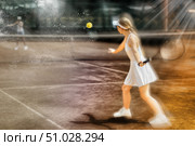 Female tennis player through eyes of web designer, fictional reality. Стоковое фото, фотограф Яков Филимонов / Фотобанк Лори