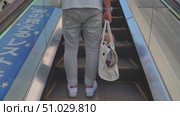 Tokyo, Japan - Oct 13 2024, 4k, a view of people going up on the escalator in the shopping mall, Tokyo, Japan. Редакционное видео, видеограф Сергей Богомяко / Фотобанк Лори
