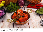 Indian cuisine - spicy chili paneer. Стоковое фото, фотограф Андрей Старостин / Фотобанк Лори
