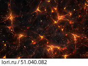 Neural network communicating with electrical signals and synapses in human brain. Стоковое AI-изображение, AI-художник Иван Рябоконь / Фотобанк Лори