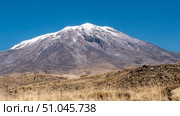 Mountain Big Ararat, view from the Turkish side. Стоковое фото, фотограф VittoriaChe / Фотобанк Лори