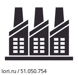 Black icon factory with pipes. Стоковая иллюстрация, иллюстратор Вячеслав Беспутин / Фотобанк Лори