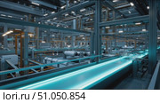 Modern automation systems in a large manufacturing facility with advanced technology and intricate design. Стоковое AI-видео, аниматор Сергей Толмачёв / Фотобанк Лори