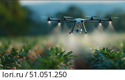 Drones assist in precision agriculture for enhanced crop monitoring and health in rural fields. Стоковое AI-видео, аниматор Сергей Толмачёв / Фотобанк Лори