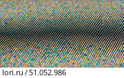 Abstract background of screen pixels with holographic effect closeup, technology texture showing digital display matrix and colorful shiny dots for modern wallpaper. Стоковое AI-изображение, AI-художник Павел Муравьев / Фотобанк Лори