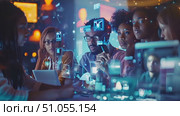 Diverse group of individuals gathered around a computer screen, closely examining information and discussing findings. Стоковое AI-видео, аниматор Данила Большаков / Фотобанк Лори