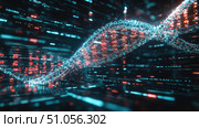 genome glitch-transitioning dna strand ai generated. Стоковое AI-изображение, AI-художник Vectorwin / Фотобанк Лори