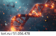 genes exploding view of dna strand ai generated. Стоковое AI-изображение, AI-художник Vectorwin / Фотобанк Лори