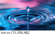 ripple streaming water drop ai generated. Стоковое AI-изображение, AI-художник Vectorwin / Фотобанк Лори