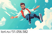 leadership floating startup founder ai generated. Стоковое AI-изображение, AI-художник Vectorwin / Фотобанк Лори