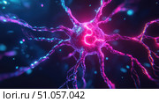 synapse animating neuron ai generated. Стоковое AI-изображение, AI-художник Vectorwin / Фотобанк Лори