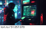 stream flowing atm ai generated. Стоковое AI-изображение, AI-художник Vectorwin / Фотобанк Лори