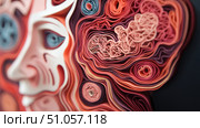 neuroimaging sliced view of brainwave scan ai generated. Стоковое AI-изображение, AI-художник Vectorwin / Фотобанк Лори