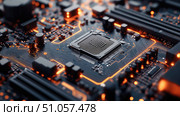 cpu zooming motherboard ai generated. Стоковое AI-изображение, AI-художник Vectorwin / Фотобанк Лори