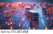 congestion loading network traffic ai generated. Стоковое AI-изображение, AI-художник Vectorwin / Фотобанк Лори