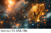 cryptocurrency emerging bitcoin icon ai generated. Стоковое AI-изображение, AI-художник Vectorwin / Фотобанк Лори