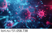 macrophages stylized animation of immune system network ai generated. Стоковое AI-изображение, AI-художник Vectorwin / Фотобанк Лори