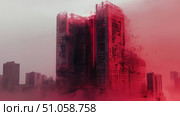 dismantling disassembling skyscraper ai generated. Стоковое AI-изображение, AI-художник Vectorwin / Фотобанк Лори