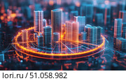 analysis ai interpretation of 3d real estate pie chart ai generated. Стоковое AI-изображение, AI-художник Vectorwin / Фотобанк Лори