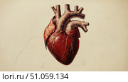circulation zooming into human heart ai generated. Стоковое AI-изображение, AI-художник Vectorwin / Фотобанк Лори