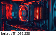 performance lighting up gpu ai generated. Стоковое AI-изображение, AI-художник Vectorwin / Фотобанк Лори