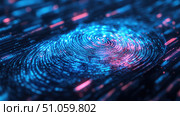 authentication morphing fingerprint ai generated. Стоковое AI-изображение, AI-художник Vectorwin / Фотобанк Лори