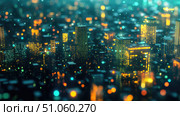 energy vibrating city lights ai generated. Стоковое AI-изображение, AI-художник Vectorwin / Фотобанк Лори