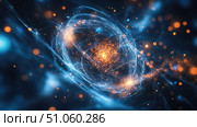 coherence syncing quantum particle ai generated. Стоковое AI-изображение, AI-художник Vectorwin / Фотобанк Лори