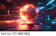 power glitch-transitioning energy core ai generated. Стоковое AI-изображение, AI-художник Vectorwin / Фотобанк Лори