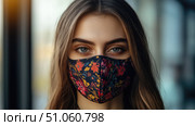 smwearable syncing face mask ai generated. Стоковое AI-изображение, AI-художник Vectorwin / Фотобанк Лори