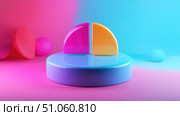data bouncing pie chart ai generated. Стоковое AI-изображение, AI-художник Vectorwin / Фотобанк Лори