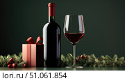 champagne wine gift ai generated. Стоковое AI-изображение, AI-художник Vectorwin / Фотобанк Лори