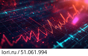 cardiology futuristic scan of ekg line ai generated. Стоковое AI-изображение, AI-художник Vectorwin / Фотобанк Лори