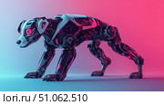 animation animating robot dog ai generated. Стоковое AI-изображение, AI-художник Vectorwin / Фотобанк Лори