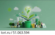 Exploring sustainable growth through creative urban agriculture concepts with vibrant green initiatives in a modern city. Стоковое AI-видео, аниматор Сергей Толмачёв / Фотобанк Лори