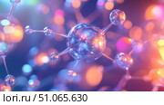 frequency vibrating molecule ai generated. Стоковое AI-изображение, AI-художник Vectorwin / Фотобанк Лори