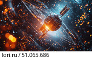 expansion expanding tech satellite ai generated. Стоковое AI-изображение, AI-художник Vectorwin / Фотобанк Лори