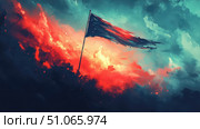 celebration streaming milestone flag ai generated. Стоковое AI-изображение, AI-художник Vectorwin / Фотобанк Лори