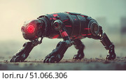 ics morphing robot dog ai generated. Стоковое AI-изображение, AI-художник Vectorwin / Фотобанк Лори