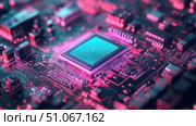 technology zooming semiconductor ai generated. Стоковое AI-изображение, AI-художник Vectorwin / Фотобанк Лори