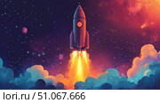 countdown animating startup rocket ai generated. Стоковое AI-изображение, AI-художник Vectorwin / Фотобанк Лори