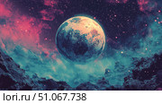 tremor vibrating planet ai generated. Стоковое AI-изображение, AI-художник Vectorwin / Фотобанк Лори