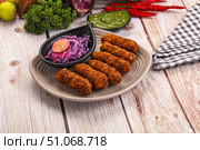 Indian minced meat kebab kofta. Стоковое фото, фотограф Андрей Старостин / Фотобанк Лори