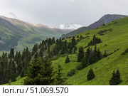 Terskey Ala-Too ridge of Tianshan Mountains in Kyrgyzstan. Стоковое фото, фотограф Юлия Белоусова / Фотобанк Лори