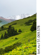 The Terskey Ala-Too in the Tian Shan mountains in Kyrgyzstan. Стоковое фото, фотограф Юлия Белоусова / Фотобанк Лори