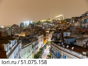 Night view from above of the city of Algiers. Republic of Algeria. Стоковое фото, фотограф Евгений Ткачёв / Фотобанк Лори