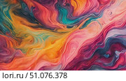 Vibrant Swirls of Abstract Fluid Art in Warm and Cool Tones. Ideal for modern art print or digital wallpaper. Стоковое AI-видео, аниматор Данила Большаков / Фотобанк Лори